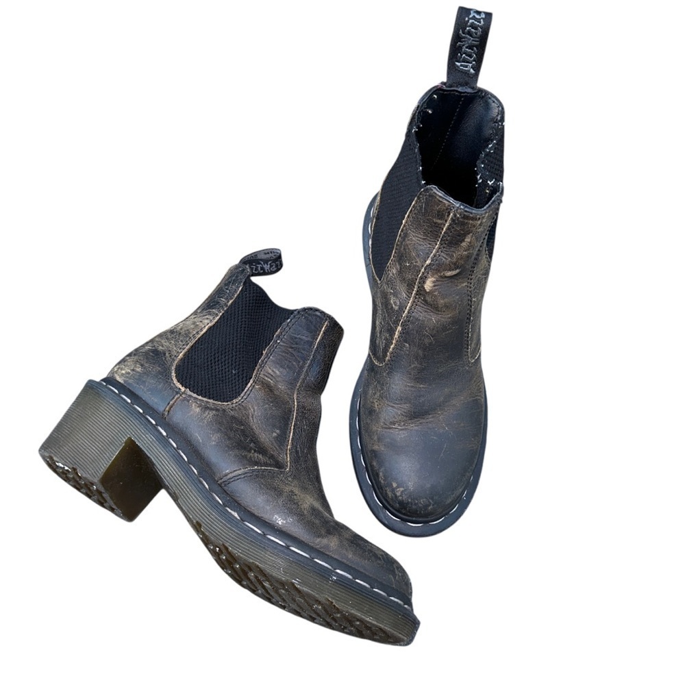 Dr. Martens Distressed Brown heeled Ankle‎ Boots size 6 GUC